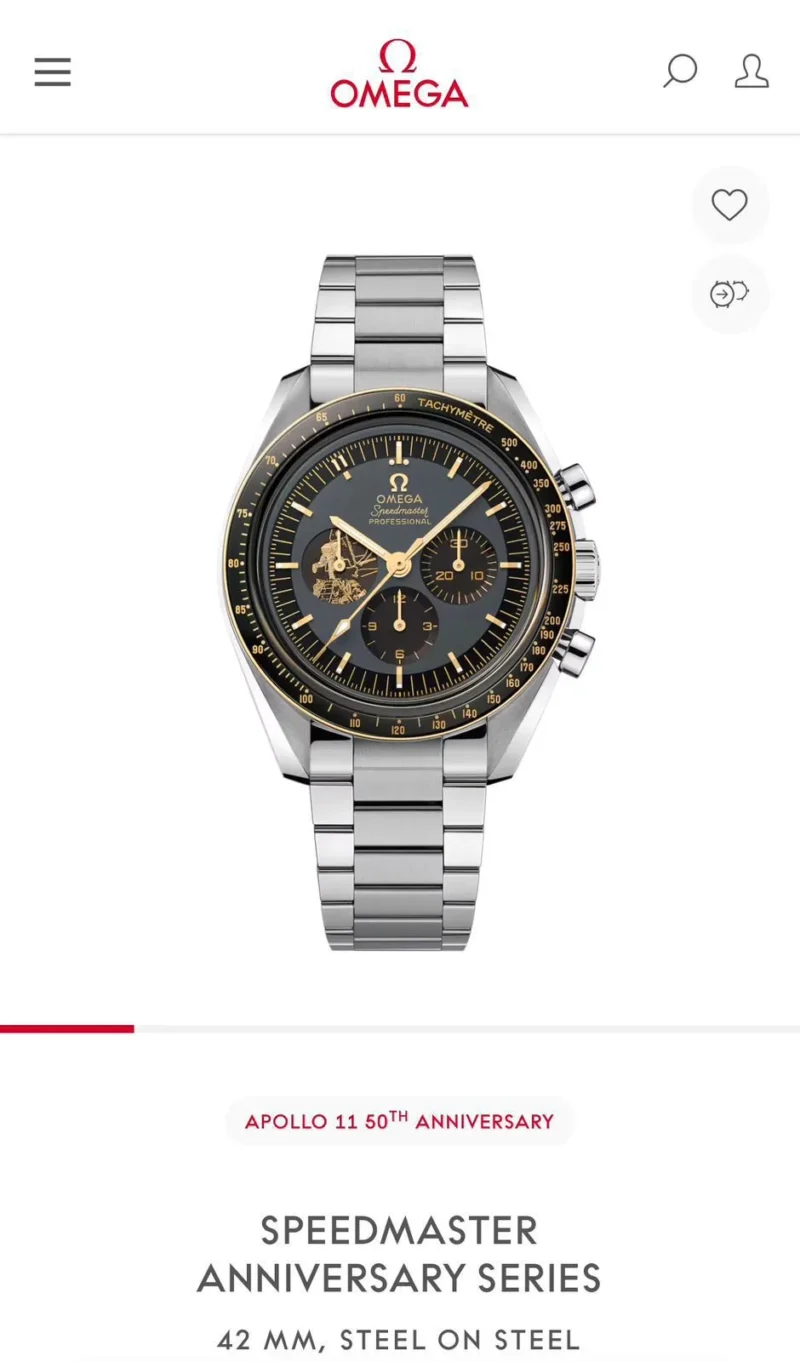 OMEGA SPEEDMASTER APOLLO-11 7AA PREMIUM BLACK DIAL