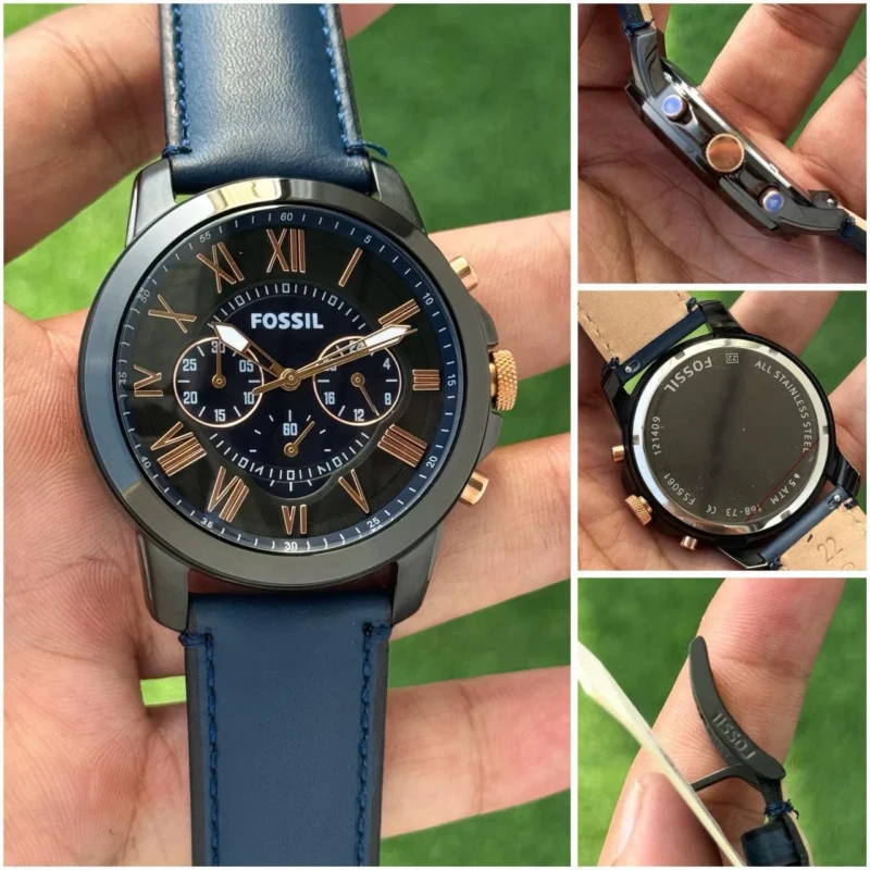 FOSSIL STAINLESS STEEL 7AAA PREMIUM BLACK DIAL