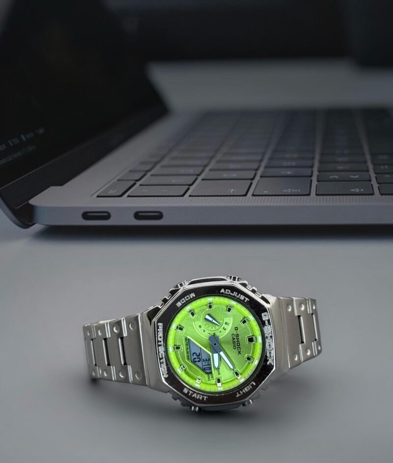 G shock Gm 2100d Silver Green