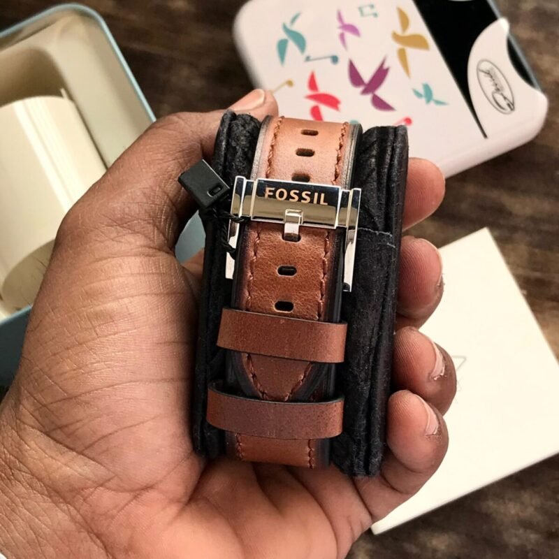 Fossil Three-Hand Date Tan LiteHide