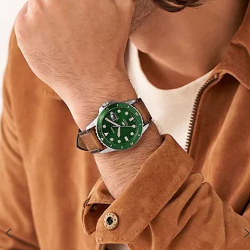 Fossil Three-Hand Date Tan LiteHide