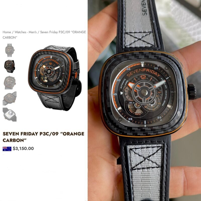 SEVEN FRIDAY ORANGE CARBON