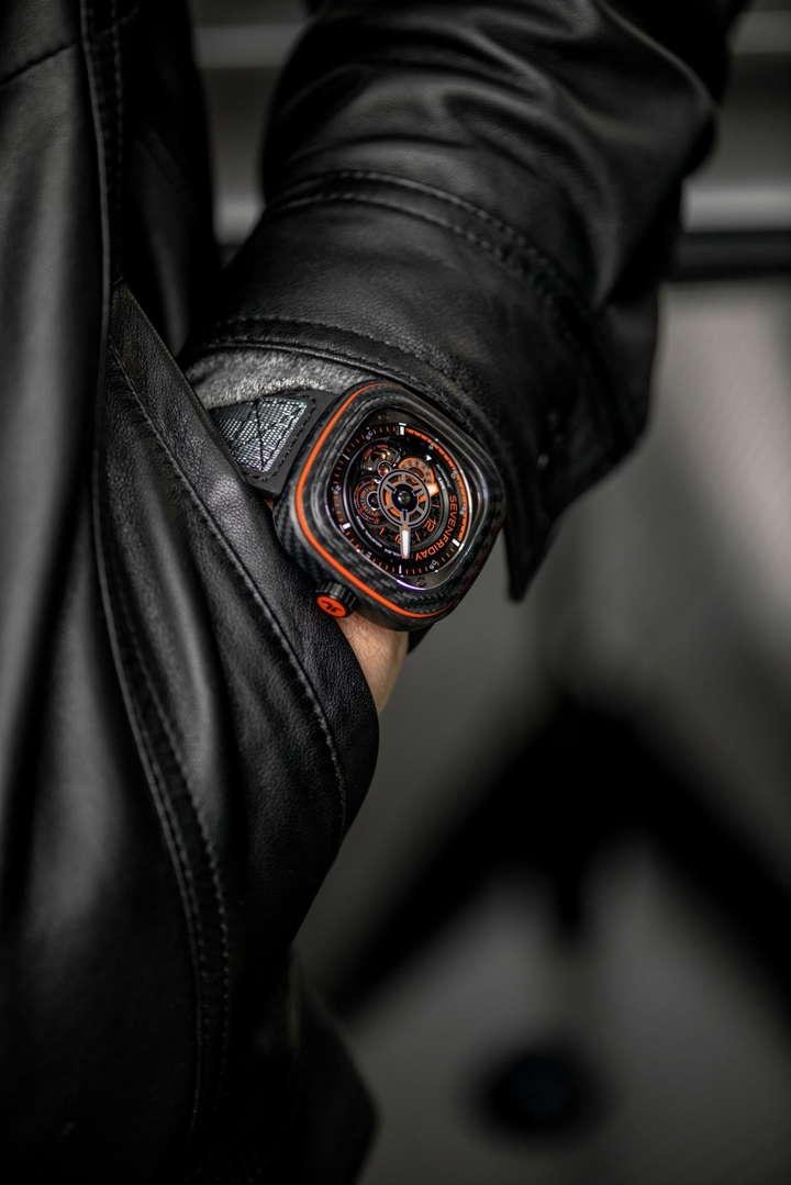 SEVEN FRIDAY ORANGE CARBON