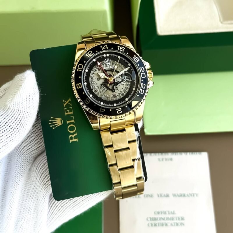 Rolex GMT Master Black Rolex Skeleton Dial