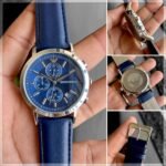 Emporio Armani Blue Leather