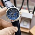Emporio Armani Blue Leather