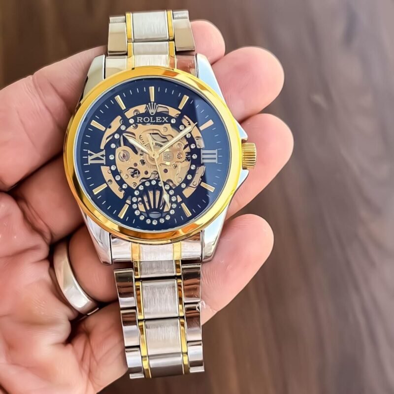 Rolex Silver- Golden Chain