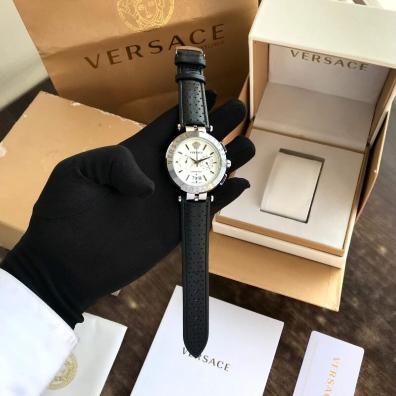 Versace Watch With Leather Strap