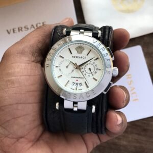 Versace Watch With Leather Strap