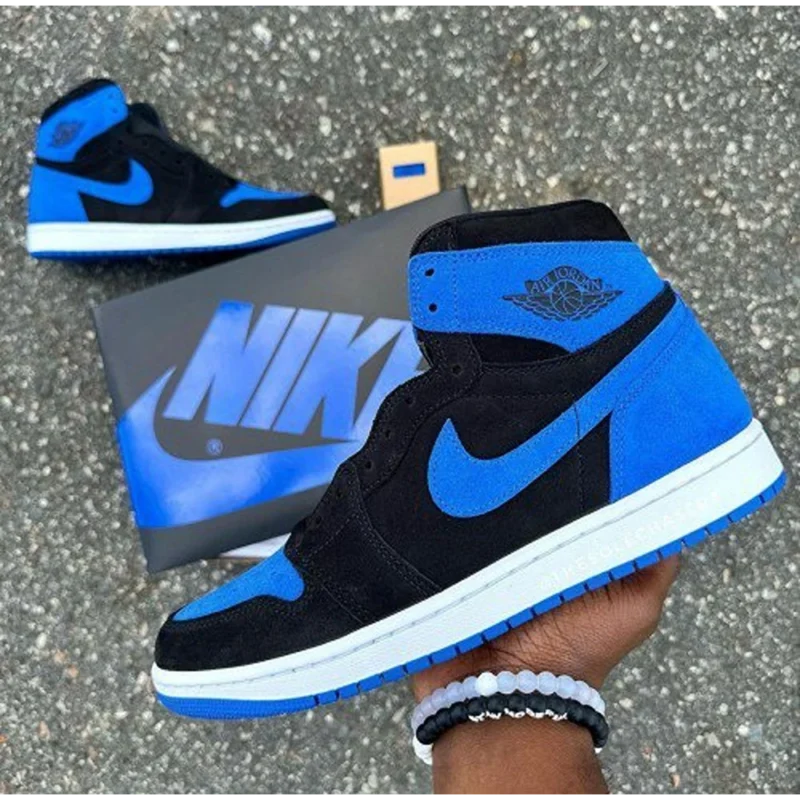 Imported Air Jordan 1 High Royal Reimagined with Blue Og Box (HOF78)