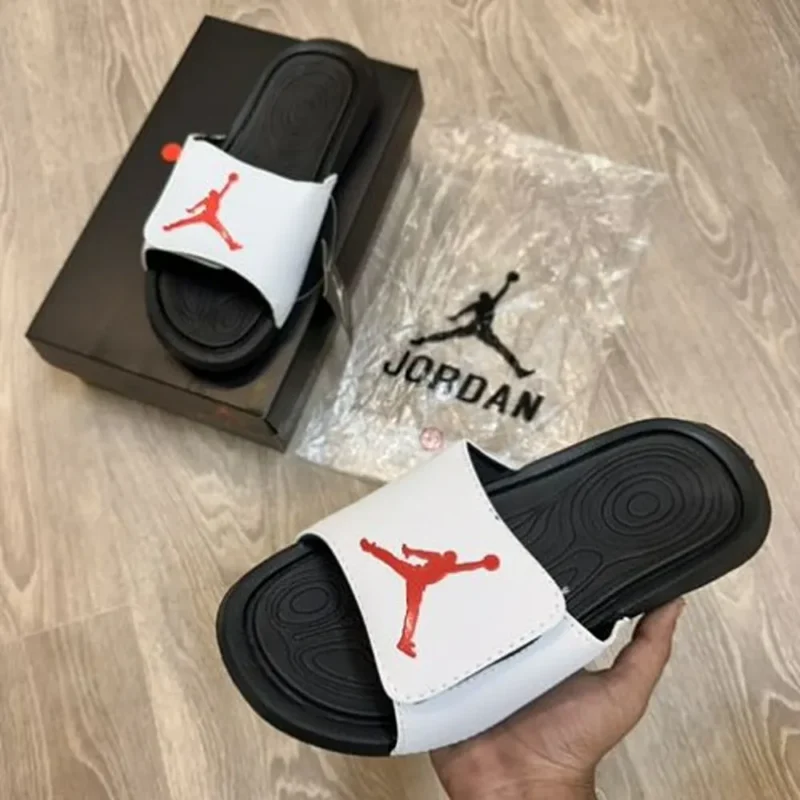 Premium Air Jordan Hydro 6 White Red Flip Flop (HS83)