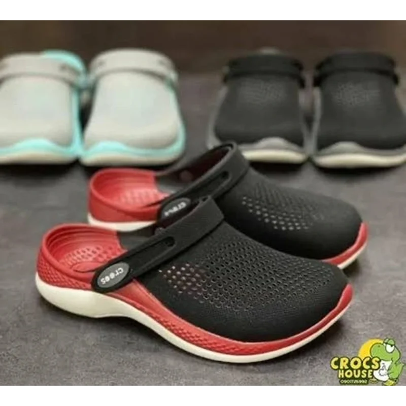 Premium Crocs 360 Literide Black Red (TC104)