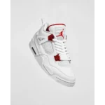 Classy Nike Air Jordan Retro 4 Red Metallic Shoes for Men (SW4731)