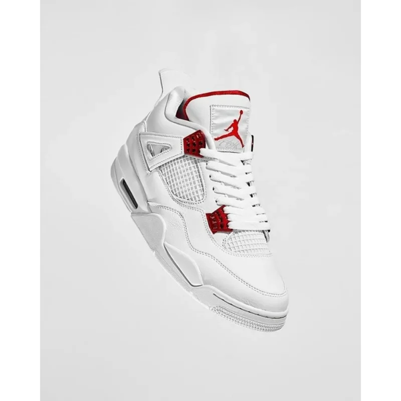 Classy Nike Air Jordan Retro 4 Red Metallic Shoes for Men (SW4731)
