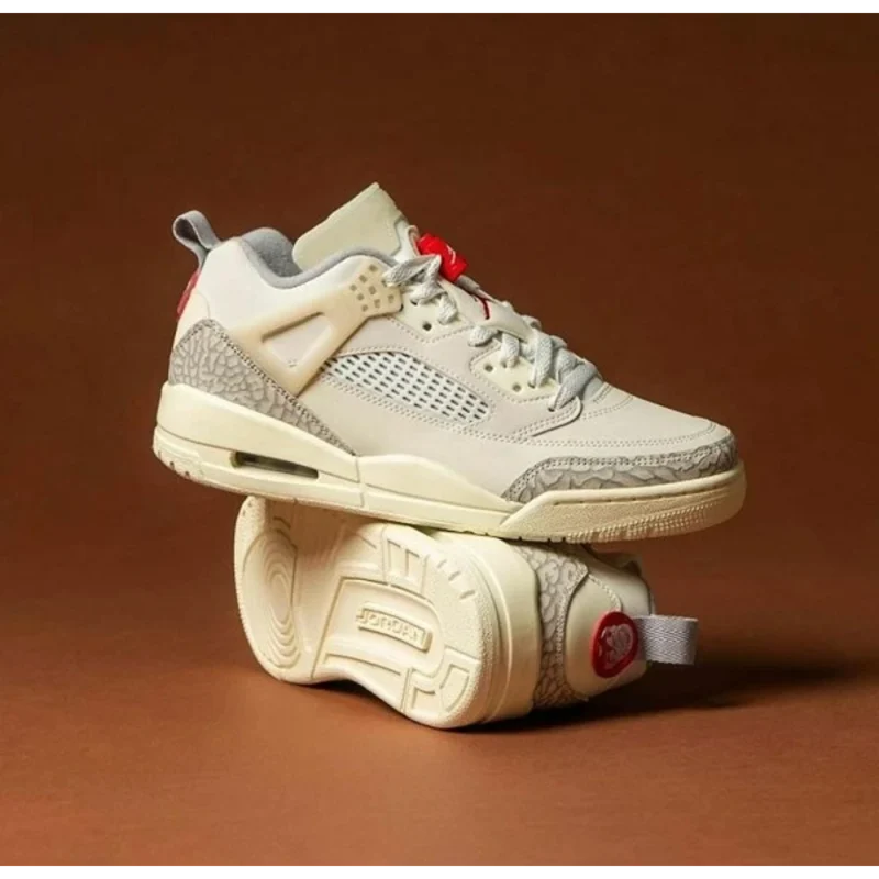 Classy Nike Air Jordan Spizike Low Sail University Red Shoes for Men (SW4696)