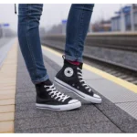 Trendy Converse All Star Black White Shoes for Men (GF189)