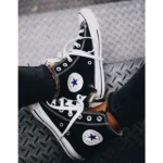 Trendy Converse All Star Black White Shoes for Men (GF189)