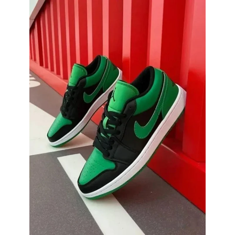 Premium Jordan Retro 1 Low Black Lucky Green Shoes for Men (SOH53)