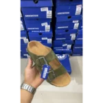 Trendy Birkenstock Arizona Suede Olive Green (AME312)