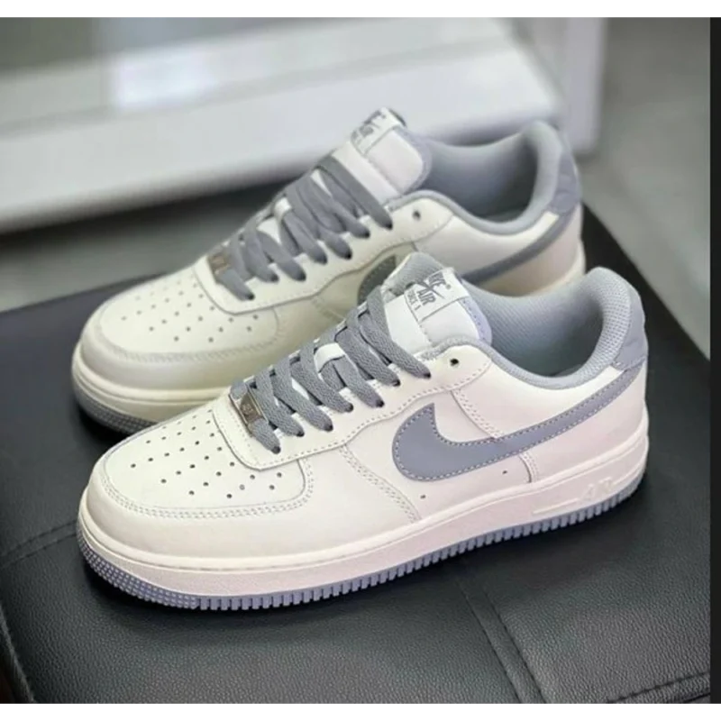 13-Nike-Airforce-1-07-Low-DARK-GREY-WHITE-SAIL-3099-1.webp Classy Nike Airforce 1 07 Low Dark Grey White Sail Shoes for Men (SW4694)