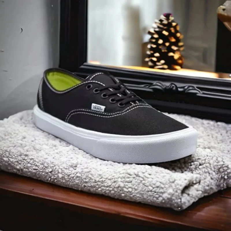 Trendy Vans Classis LXVI Authentic Black White Shoes for Men (GF188)