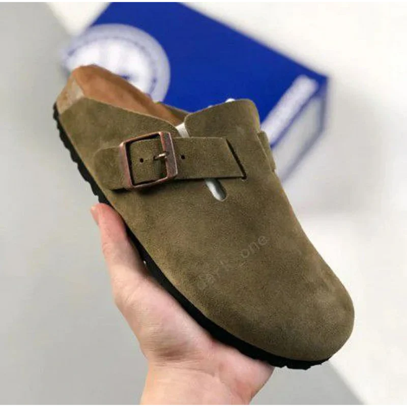 Premium Birkenstock Boston Suede Olive (TC116)