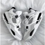 Classy Nike Air Jordan 4 Retro Military Black Shoes for Men (SW4693)