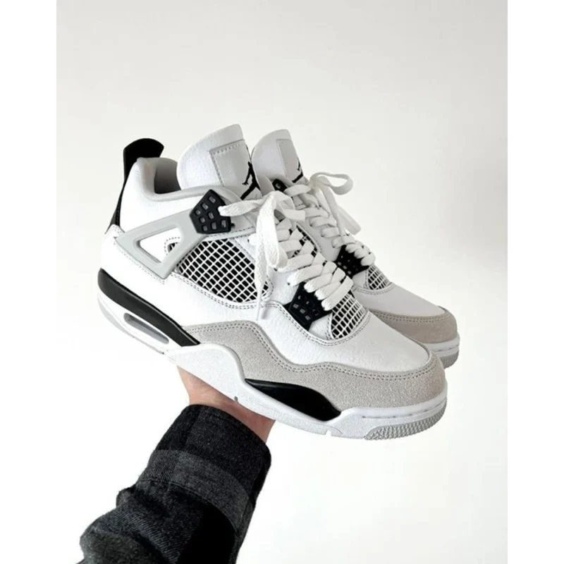 Classy Nike Air Jordan 4 Retro Military Black Shoes for Men (SW4693)