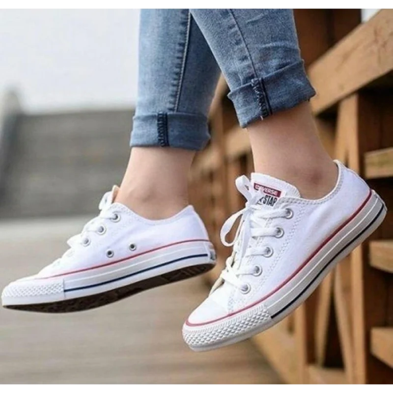 Trendy Converse All Star White Short Shoes for Men (GF186)