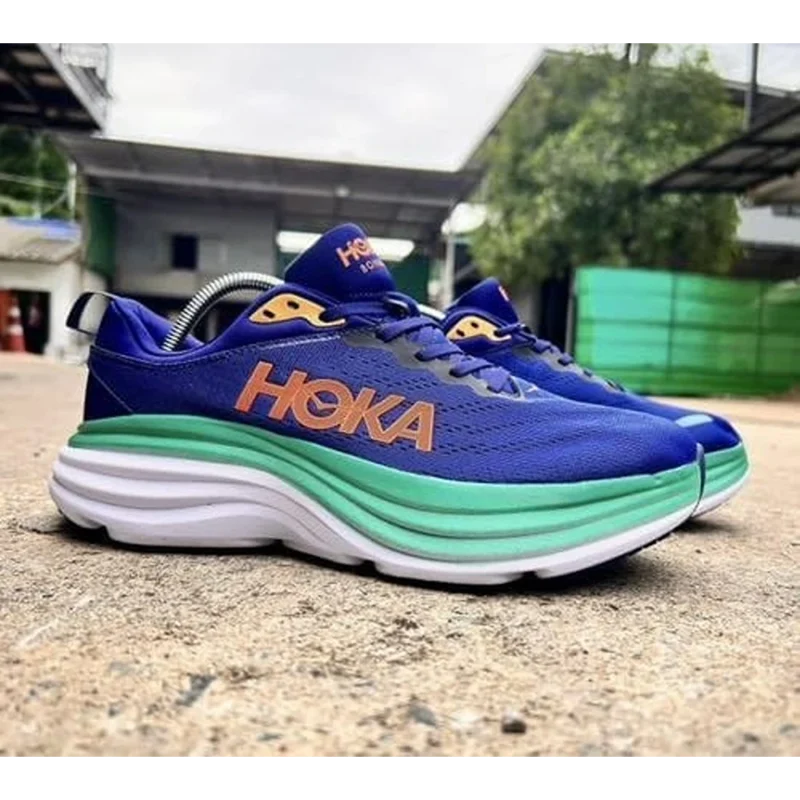 Premium Hoka Bondi 8 Purple Shoes for Men (SOH50)