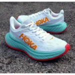 Premium Hoka Carbon X2 White Orange Shoes for Men (SOH49)