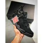 Stylish Nike Air Jordan Retro 4 Black Cat Shoes for Men (SW4766)