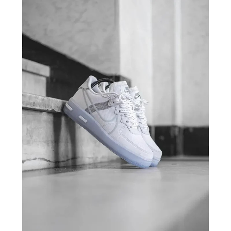 Superb Nike Airforce 1 React Ice White Shoes for Men (SL4511)