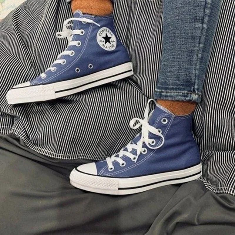 Trendy Converse All Star Navy Blue Long Shoes for Men (GF184)