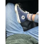 Trendy Converse All Star Navy Blue Long Shoes for Men (GF184)