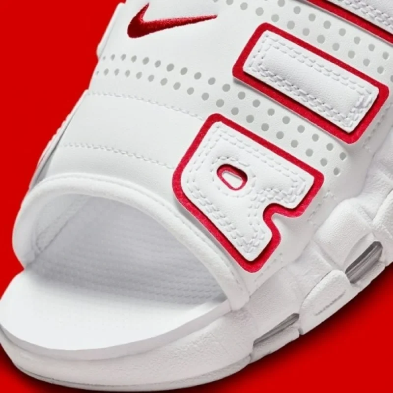 Imported Nike Uptempo Slides Red White (SOS2621)