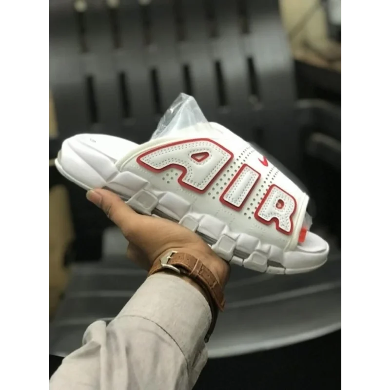 Imported Nike Uptempo Slides Red White (SOS2621)