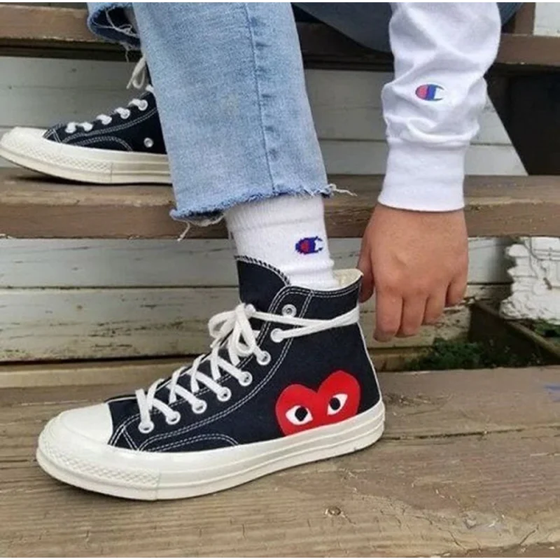 Trendy Converse X Cdg Play Chuck Taylor 70 Sneakers for Men (GF183)