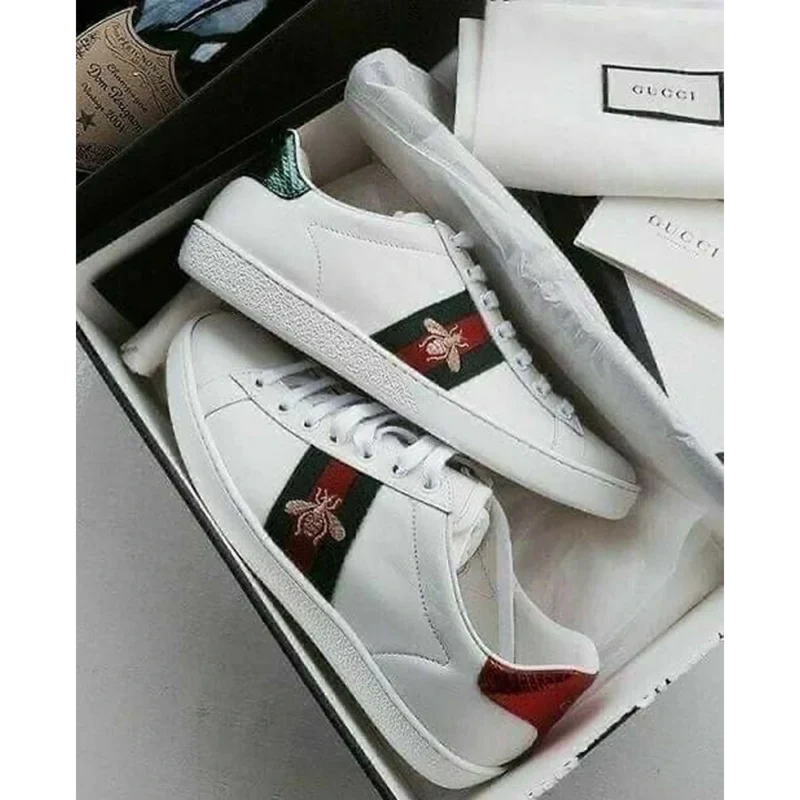 Premium Gucci Ace Bee White Sneaker for Men (BS314)