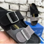 Trendy Birkenstock Arizona Suede Black Grey Split (AME306)