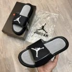 Premium Air Jordan Hydro 6 Black Grey Flip Flop (HS82)