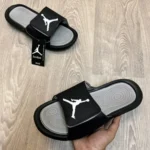 Premium Air Jordan Hydro 6 Black Grey Flip Flop (HS82)