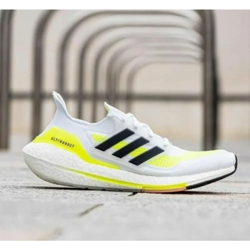 Stylish Adidas Ultraboost 21 Solar White Shoes for Men (SW4787)