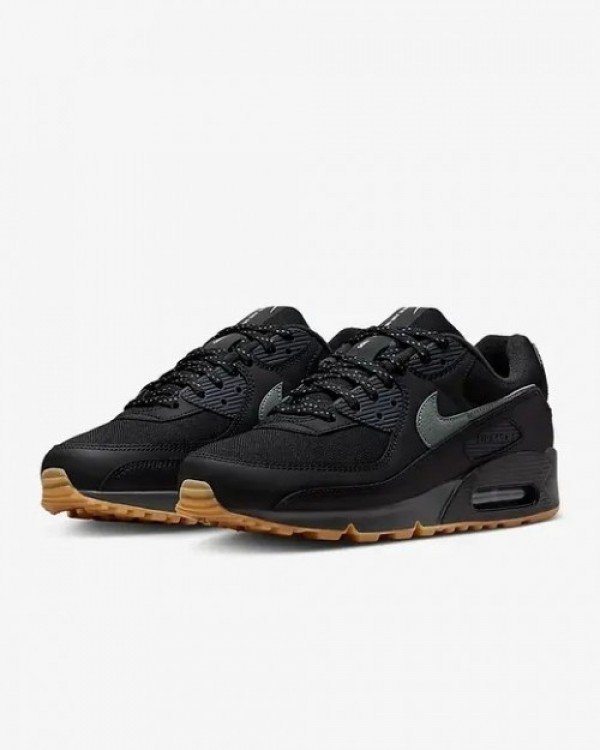 Premium Nike Air Max 90 Black Gum Shoes For Men (SW6136)