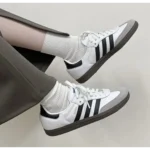 Stylish Adidas Samba White to Black Shoes for Men (SW4810)