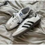 Stylish Adidas Samba White to Black Shoes for Men (SW4810)