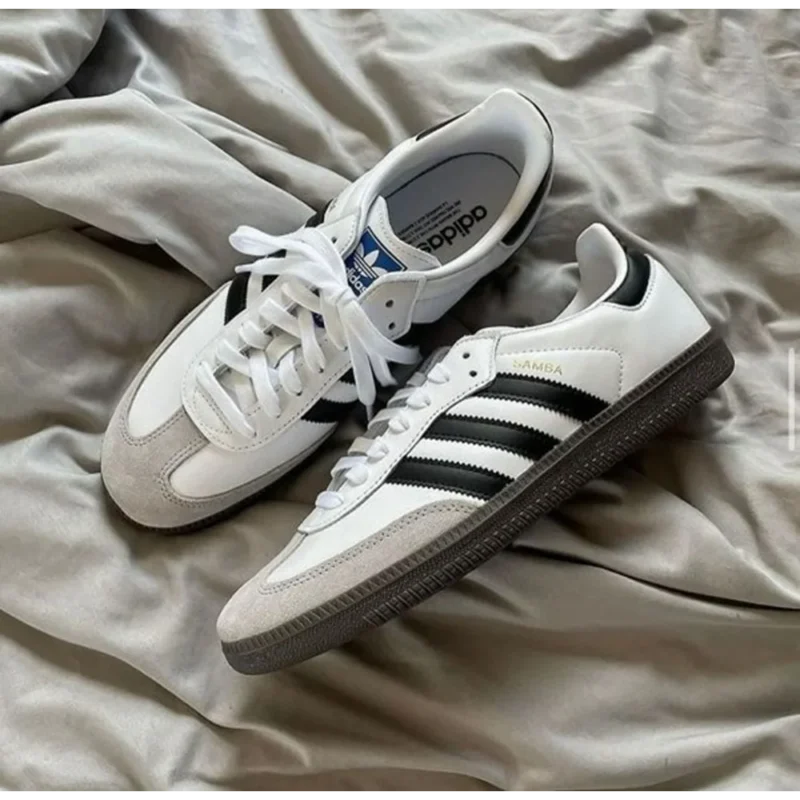Stylish Adidas Samba White to Black Shoes for Men (SW4810)