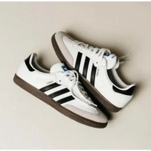 Stylish Adidas Samba White to Black Shoes for Men (SW4810)