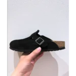 Trendy Birkenstock Boston Suede Black (AME302)