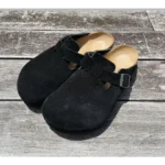 Trendy Birkenstock Boston Suede Black (AME302)